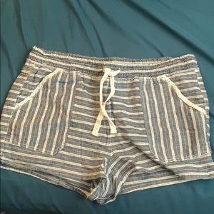 Grey and white shorts